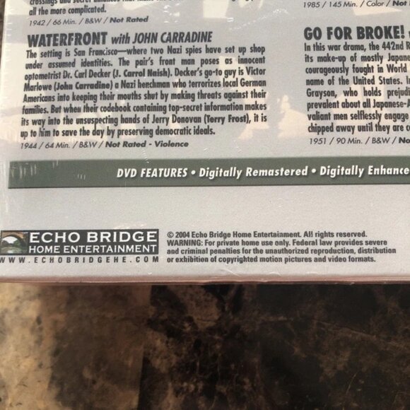 War Classics 8 Feature Films (DVD, 2004, 2-Disc Set) Lee Van Cleef SEALED - Picture 7 of 7